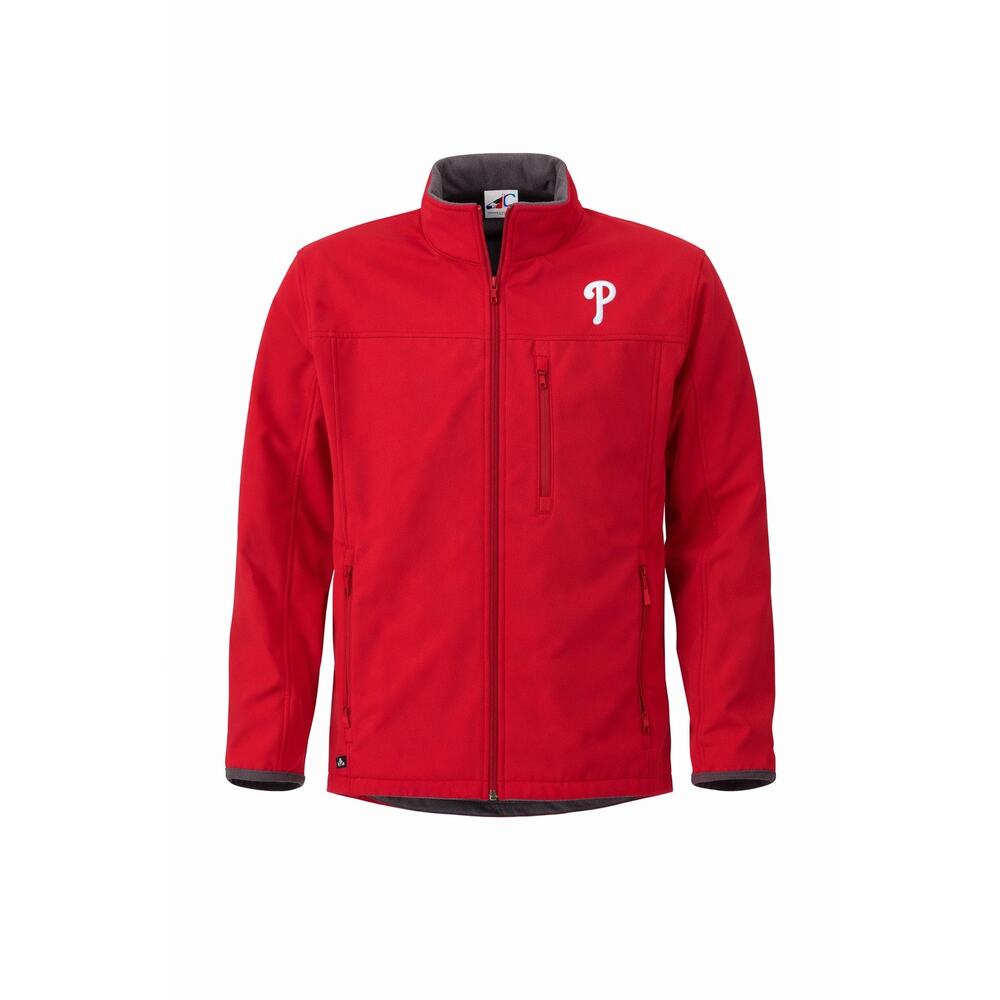 Majestic Philadelphia Phillies Red Full Zip Jacket Men’s Large MLB Softshell
